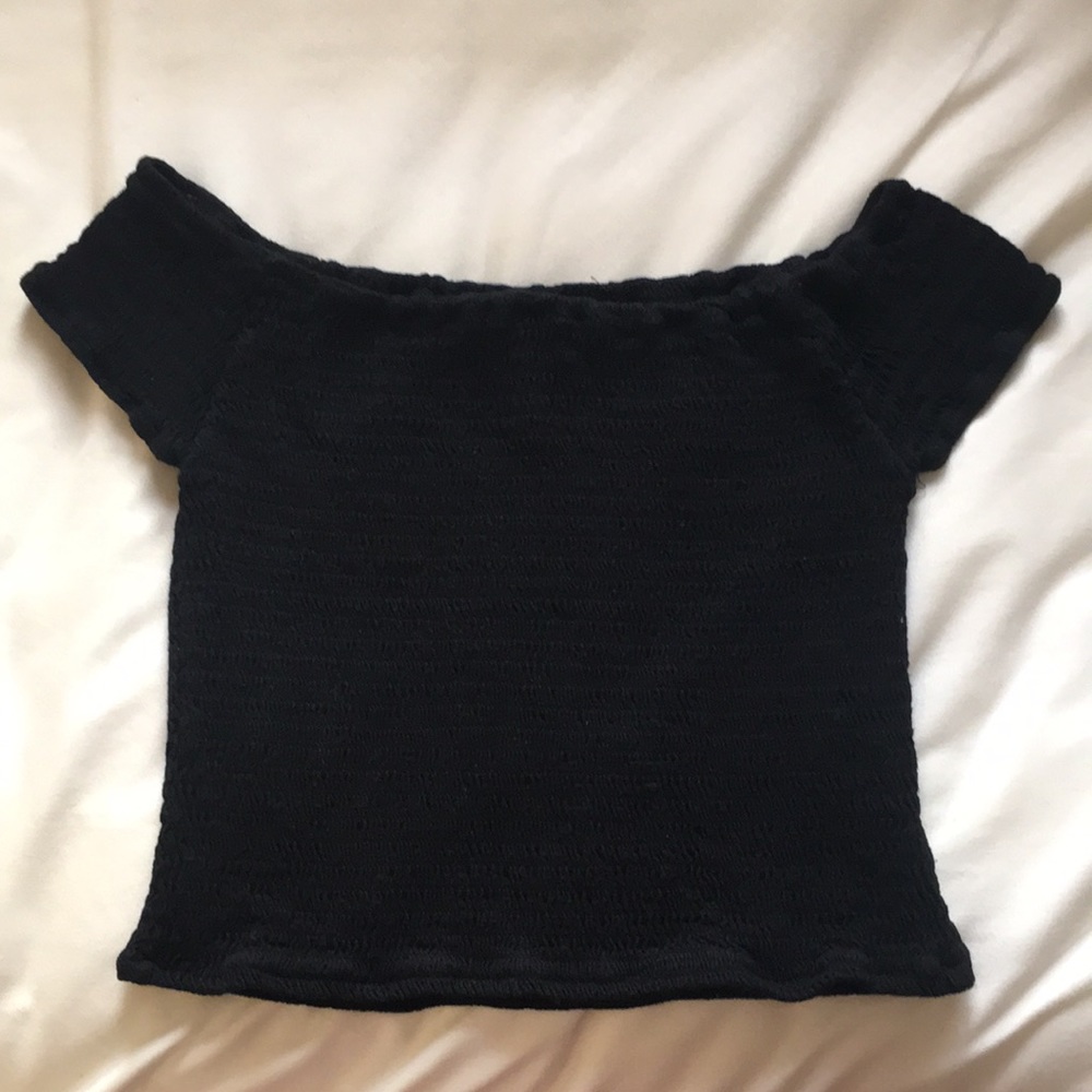 Brandy Melville Ribbed off the shoulder top